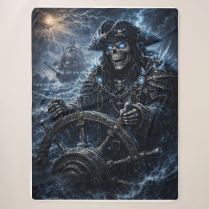Phantom Skull Captain at the Helm – Blue Storm Got Sherpa Blanket