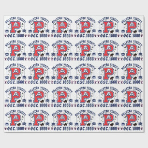 Phantom Versity Ghost Bats Halloween College Wrapping Paper