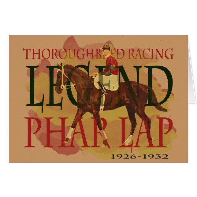 Phar Lap - Thoroughbred Horse Racing Legend (Front Horizontal)