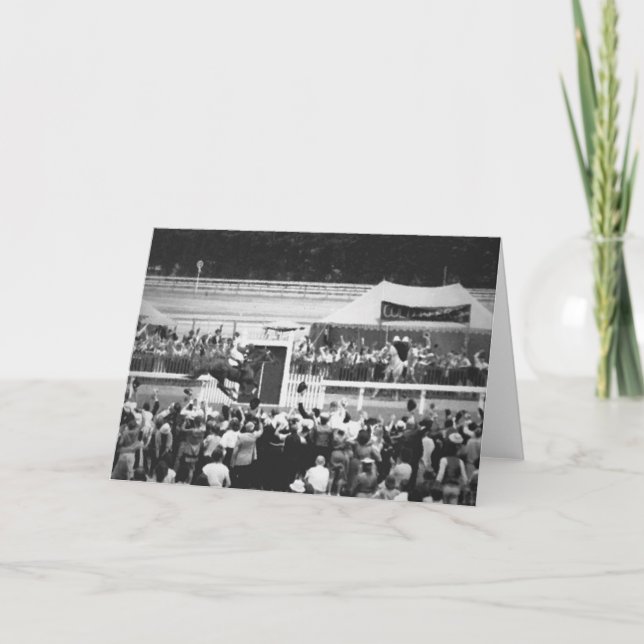 Phar Lap Wins Cup Card (Front)