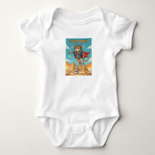 Pharaoh Cat - Super Heroic Ancient Egyptian Feline Baby Bodysuit