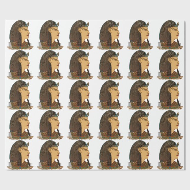 Pharaoh Egyptian Folk Art Wrapping Paper (Seam)