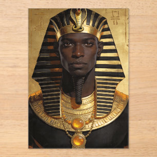 Pharaoh Energy — Ancient African King Modern Art  Acrylic Invitations