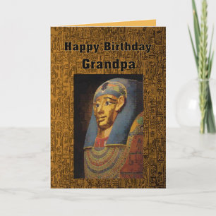 Pharaoh Grandpa Happy Birthday Humor Card