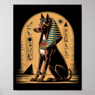 Pharaoh Hound Ancient Egyptian King Portrait  Poster