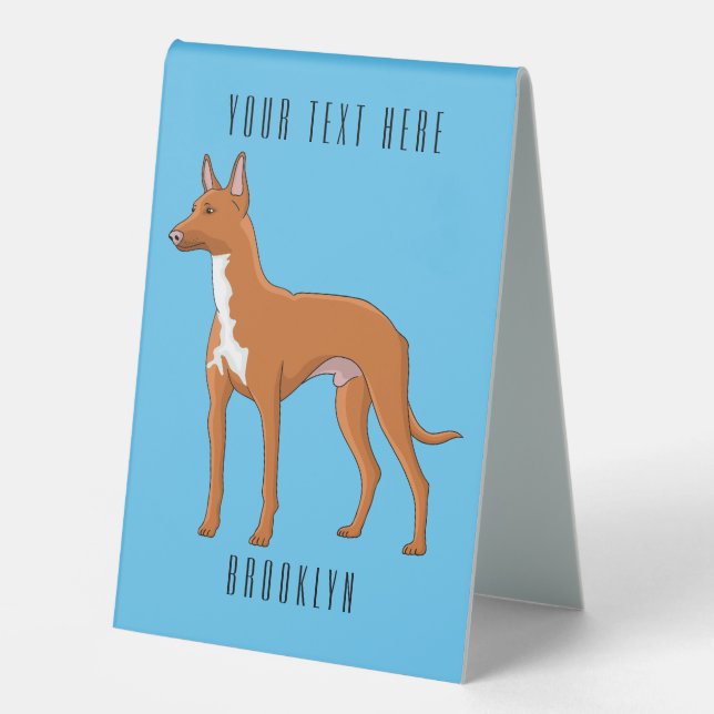 Pharaoh hound dog cartoon illustration (Front)
