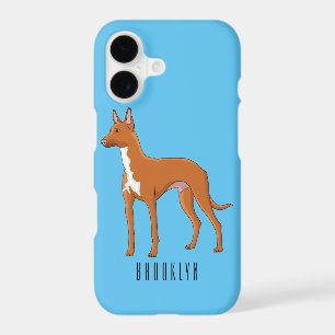 Pharaoh hound dog cartoon illustration