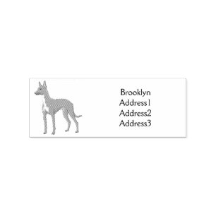 Pharaoh hound dog cartoon illustration rubber stamp