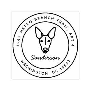 Pharaoh Hound Dog Return Address Stamp Self-Inking