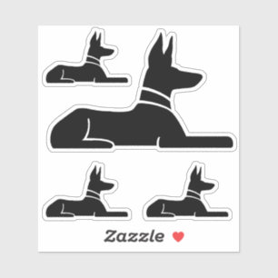 Pharaoh Hound Egyptian Hieroglyph Dog Stickers