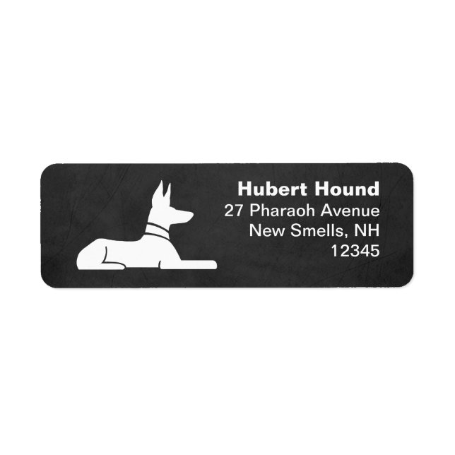 Pharaoh Hound Egyptian Hieroglyph Return Address Label (Front)