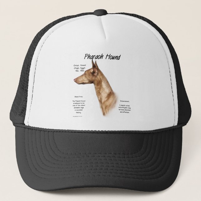 Pharaoh Hound History Design Trucker Hat (Front)