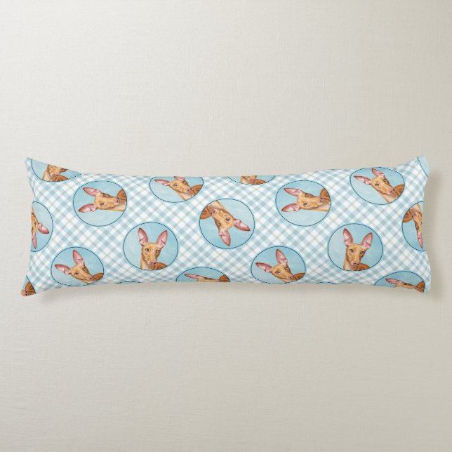 Pharaoh Hound Painting Chestnut Original Dog Art Body Cushion (Front)