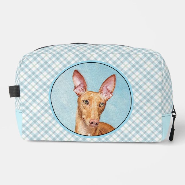 Pharaoh Hound Painting Chestnut Original Dog Art Dopp Kit (Front)