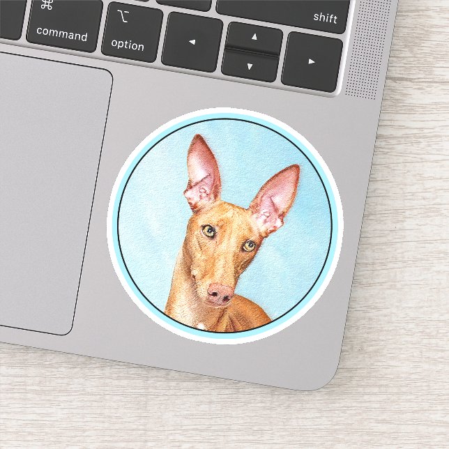 Pharaoh Hound Painting - Cute Original Dog Art (Detail)