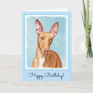 Pharaoh Hound Painting - Cute Original Dog Art Card