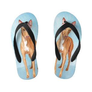 Pharaoh Hound Painting - Cute Original Dog Art Kid's Thongs
