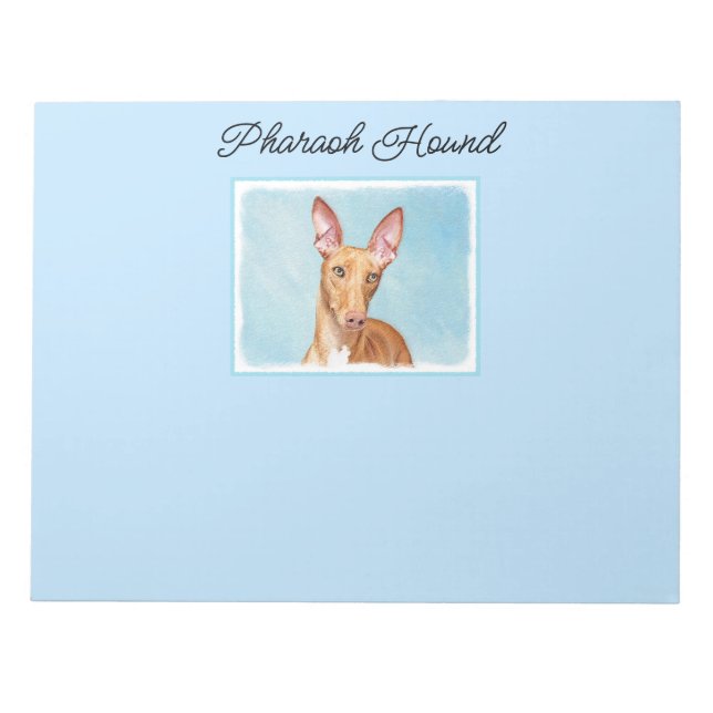 Pharaoh Hound Painting - Cute Original Dog Art Not Notepad (Front)
