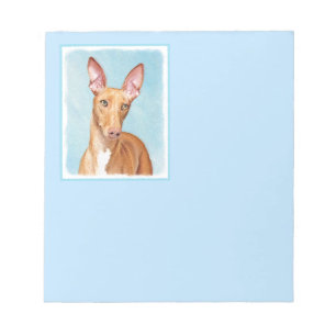 Pharaoh Hound Painting - Cute Original Dog Art Notepad