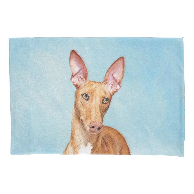 Pharaoh Hound Painting - Cute Original Dog Art Pillowcase (Front)