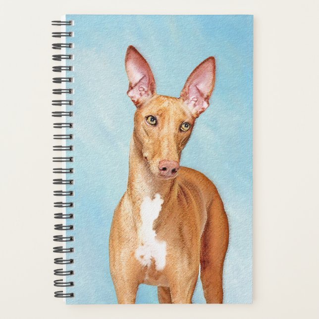 Pharaoh Hound Painting - Cute Original Dog Art Planner (Front)