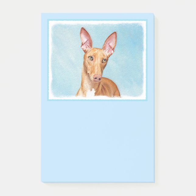 Pharaoh Hound Painting - Cute Original Dog Art Post-it Notes (Front)