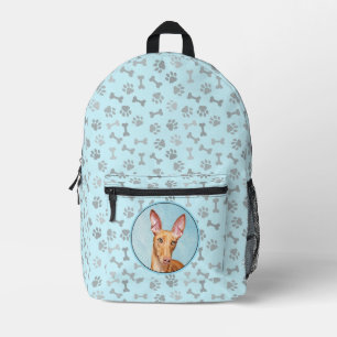 Pharaoh Hound Painting - Cute Original Dog Art Printed Backpack