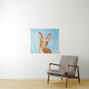 Pharaoh Hound Painting - Cute Original Dog Art Tapestry