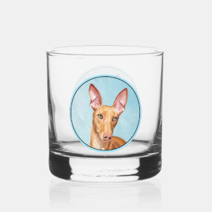 Pharaoh Hound Painting - Cute Original Dog Art Whiskey Glass