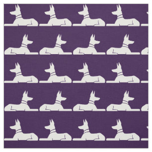 Pharaoh Hounds Egyptian Dogs Purple and White Fabric
