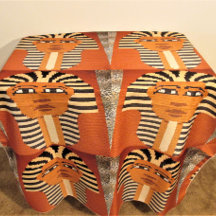 Pharaoh Kings Black Brown Artisan Crochet Print