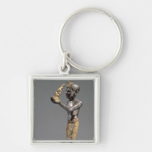 Pharaoh making an offering before the Goddess Maat Key Ring