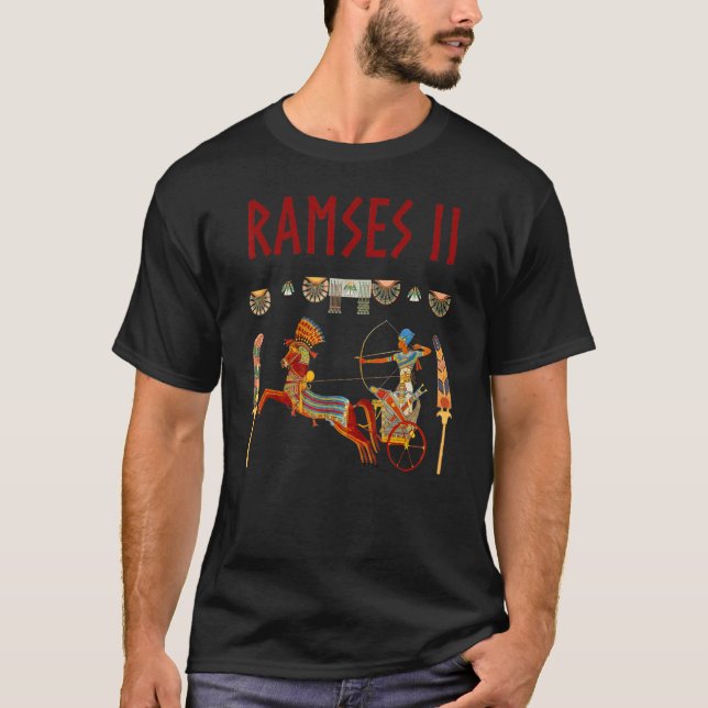 Pharaoh Ramses Ii Chariot Ancient Egypt T-Shirt (Front)