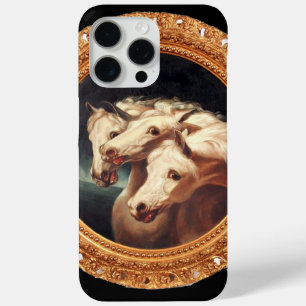 Pharaoh’s Chariot Horses  in Black iPhone 15 Pro Max Case
