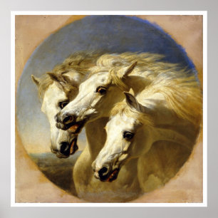 Pharaoh’s Horses” by J.F. Herring, 1848 Poster