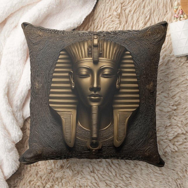 Pharaoh’s Luxe: Copper & Gold Elegance  Cushion (Blanket)