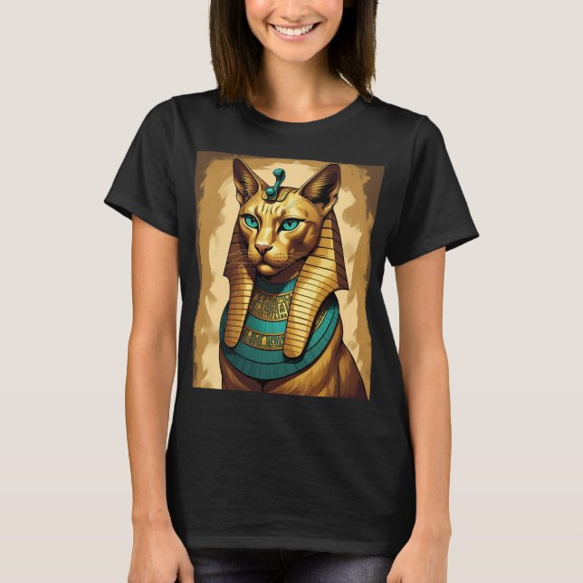 Pharaoh's Cat Ancient Egyptian  T-Shirt (Front)