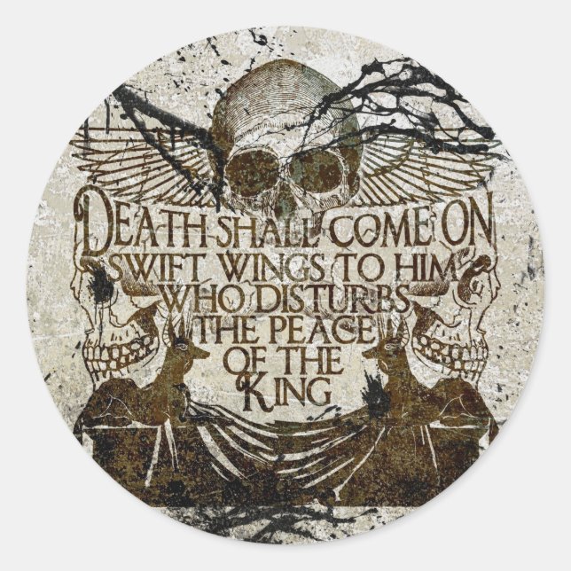 Pharaoh's Curse Classic Round Sticker (Front)