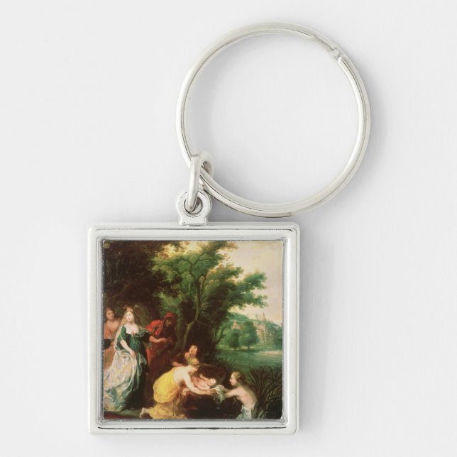 Pharaoh's Daughter Discovering Moses Key Ring (Front)