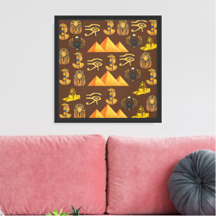 Pharaoh's Legacy: Antique Egyptian Patterns  Canvas Print