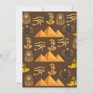 Pharaoh's Legacy: Antique Egyptian Patterns Holiday Card
