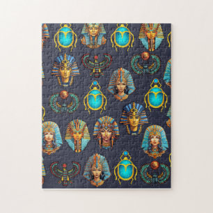Pharaoh's Legacy: Antique Egyptian Patterns Jigsaw Puzzle