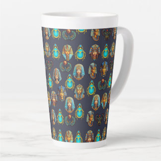 Pharaoh's Legacy: Antique Egyptian Patterns  Latte Mug