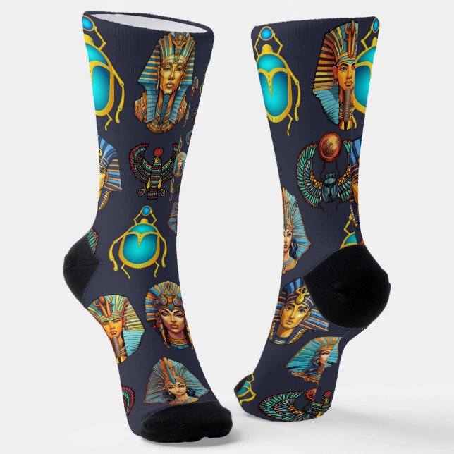 "Pharaoh's Legacy: Antique Egyptian Patterns  Socks (Angled)