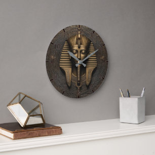 Pharaohs Time Lux Copper Egyptian Wall Clock