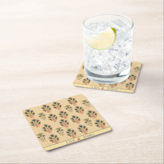 Pharaonic ornamental seamless pattern square paper coaster