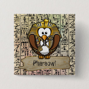 Pharaowl fashion accessories 15 cm square badge