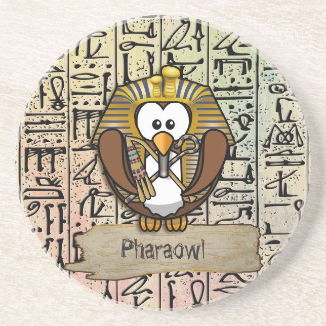 Pharaowl home decor coaster (Front)