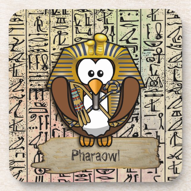 Pharaowl home decor coaster (Front)