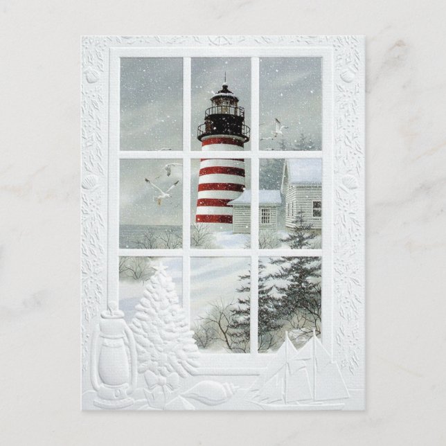 Phare sous la neige postcard (Front)